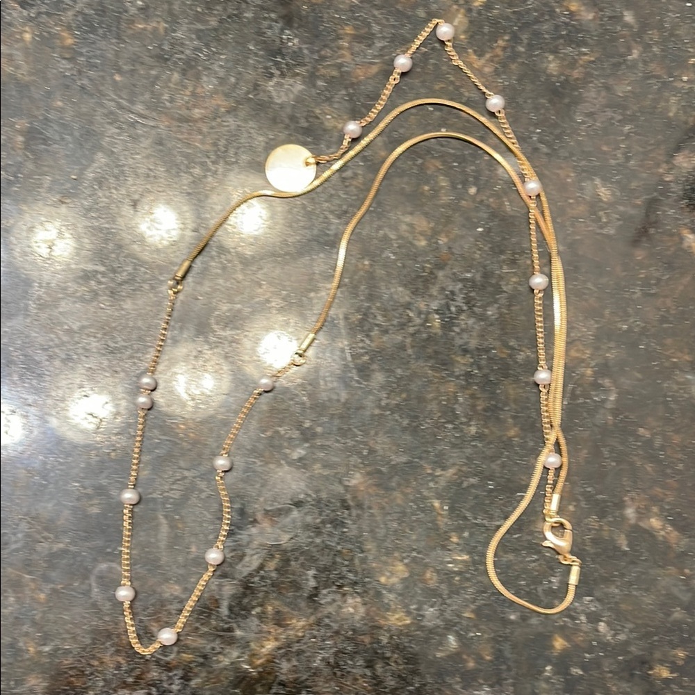 Elegant Gold and Pearl Necklace